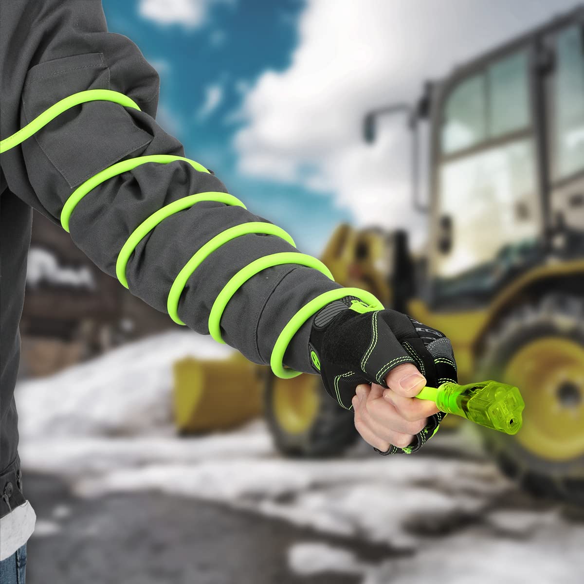 Flexzilla Pro Extension Cord, 12/3 Awg Sjtw, 100 Ft., Lighted Plug, Indoor/Outdoor, Zillagreen   Fz512835