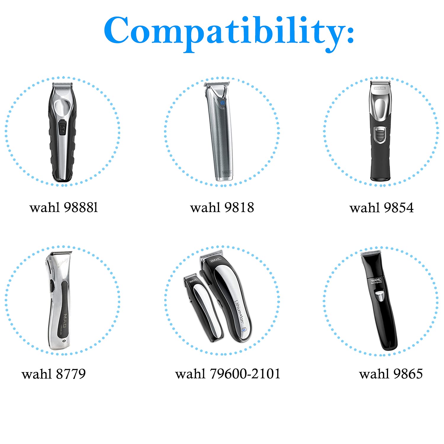 For Wahl Trimmer Charger 4V Power Cord For Wahl 9818 9818L 9888L 9916D 9918D 9685 Groomer Clipper 9854 600 9855 79600 2101 S004Mu0400090