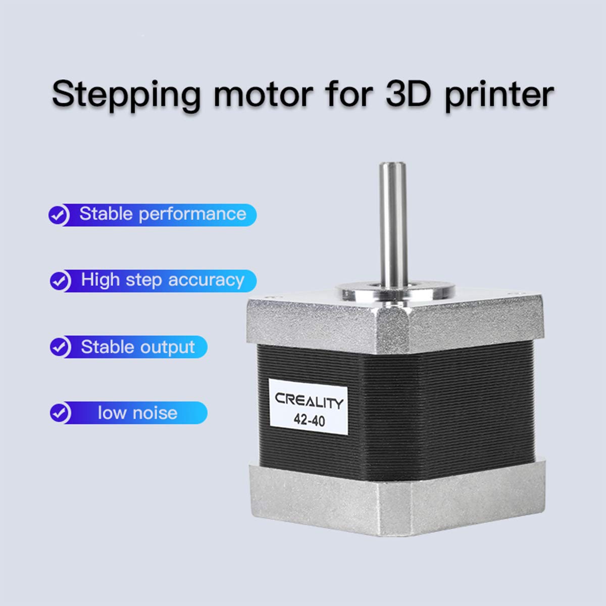 Creality 3D Printer 42 40 Stepper Motor, 2 Phase 1A 1.8 Degree 0.4N.M Stepper Motor For 3D Printer Extruder, Compatible With Cr