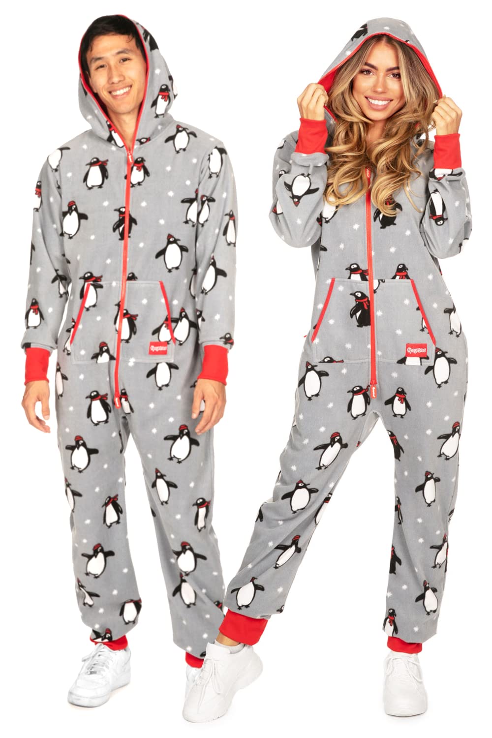 Tipsy Elves Waddle Wonderland Grey Jumpsuit For Women Size X Large