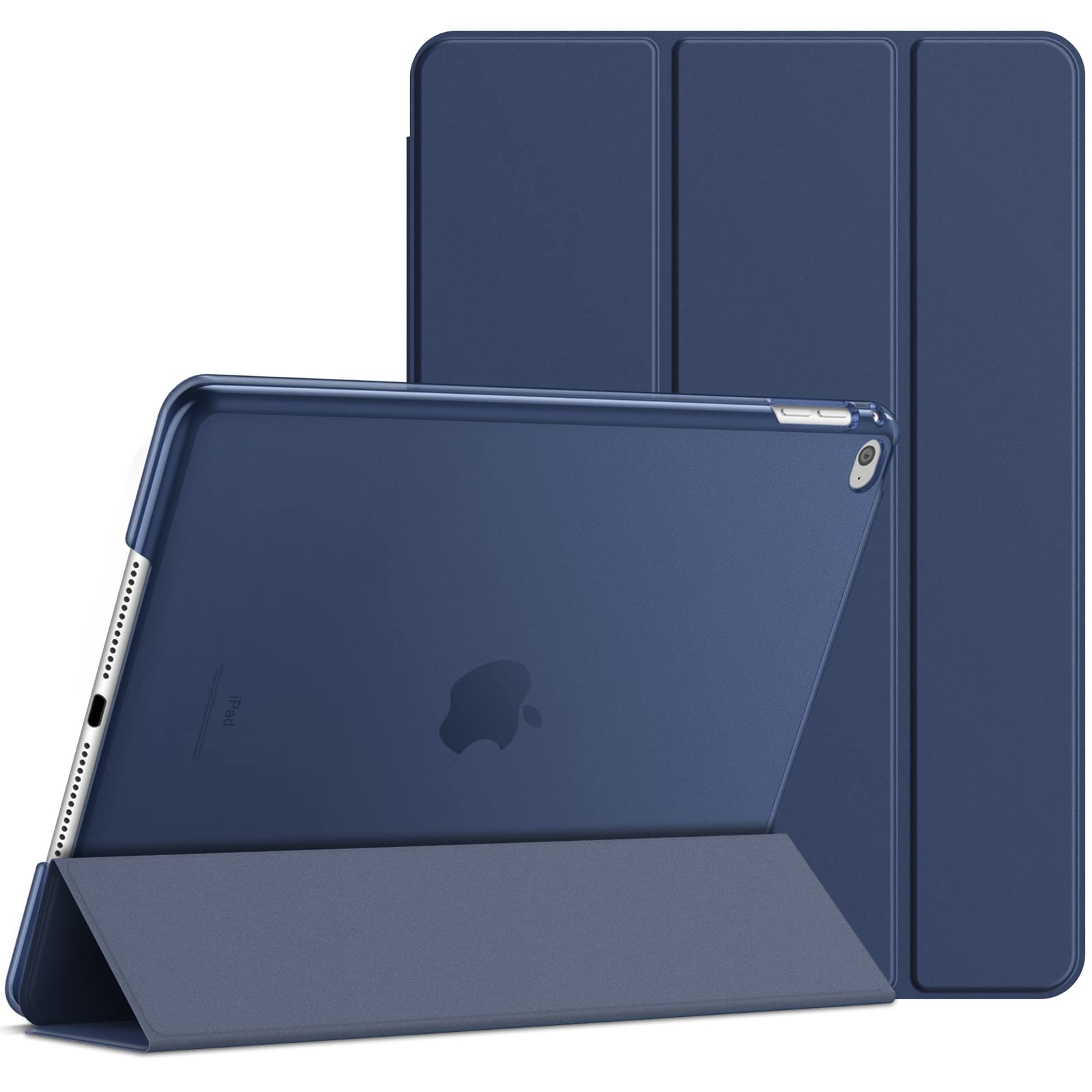 JETech Case for iPad Air 2 (2nd Generation), Smart Cover Auto Wake/Sleep (Navy)