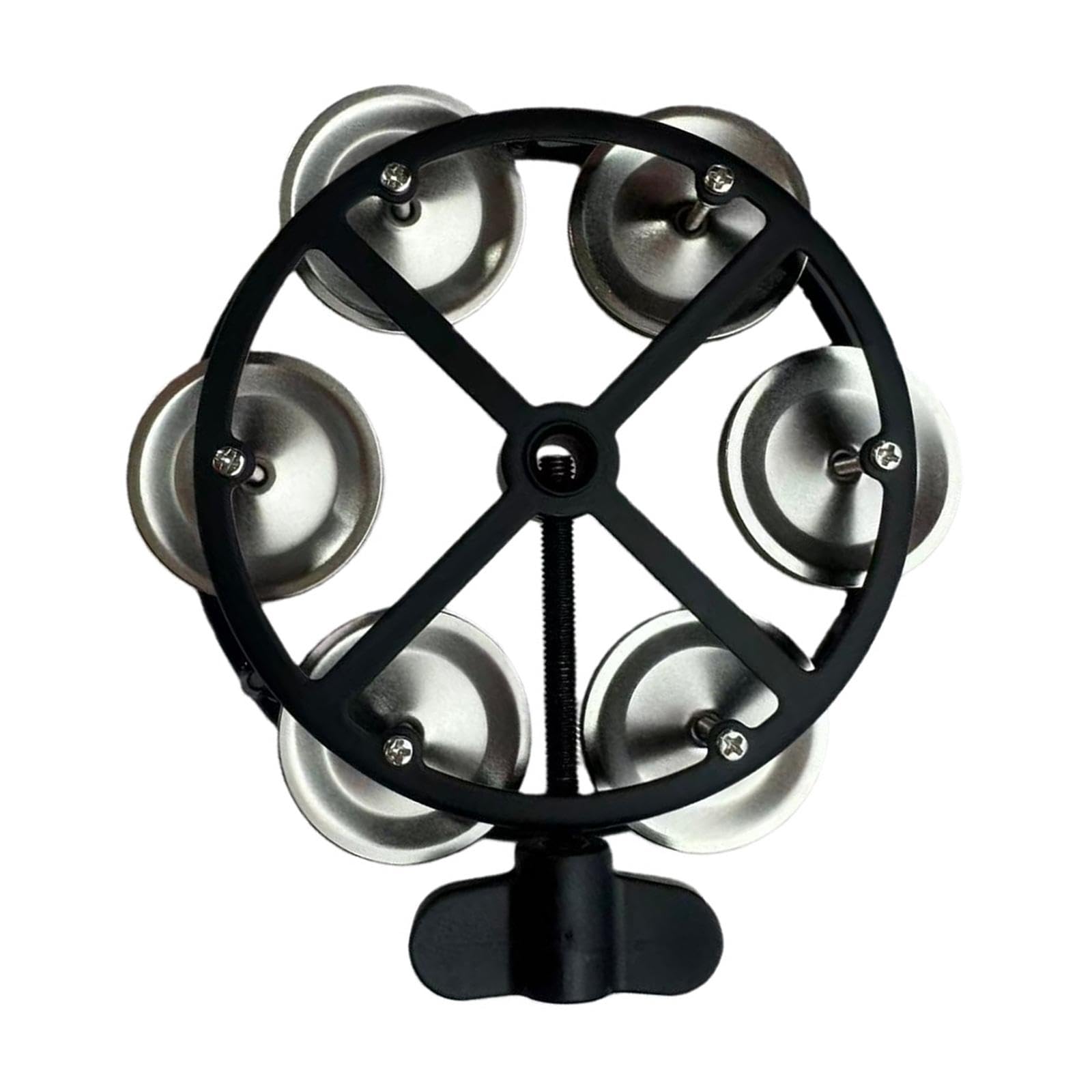 BNFHi Hat Tambourine Compact with Metal Jingles for Concert Kids Adults Parties Black Silver|Musical Instruments & Gear|Percussi