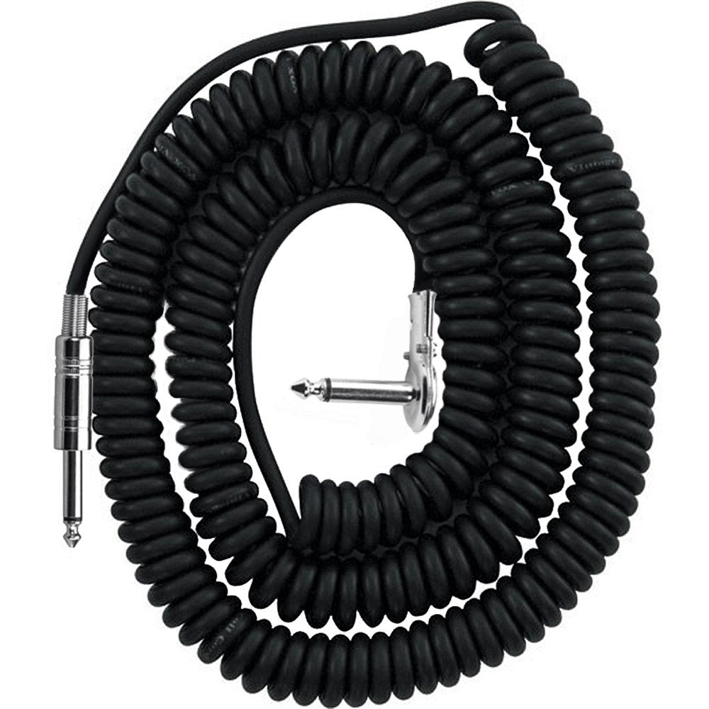 Perfektion 20' Metal Ends Coil 1/4'' Instrument Guitar Cable (20 Feet)