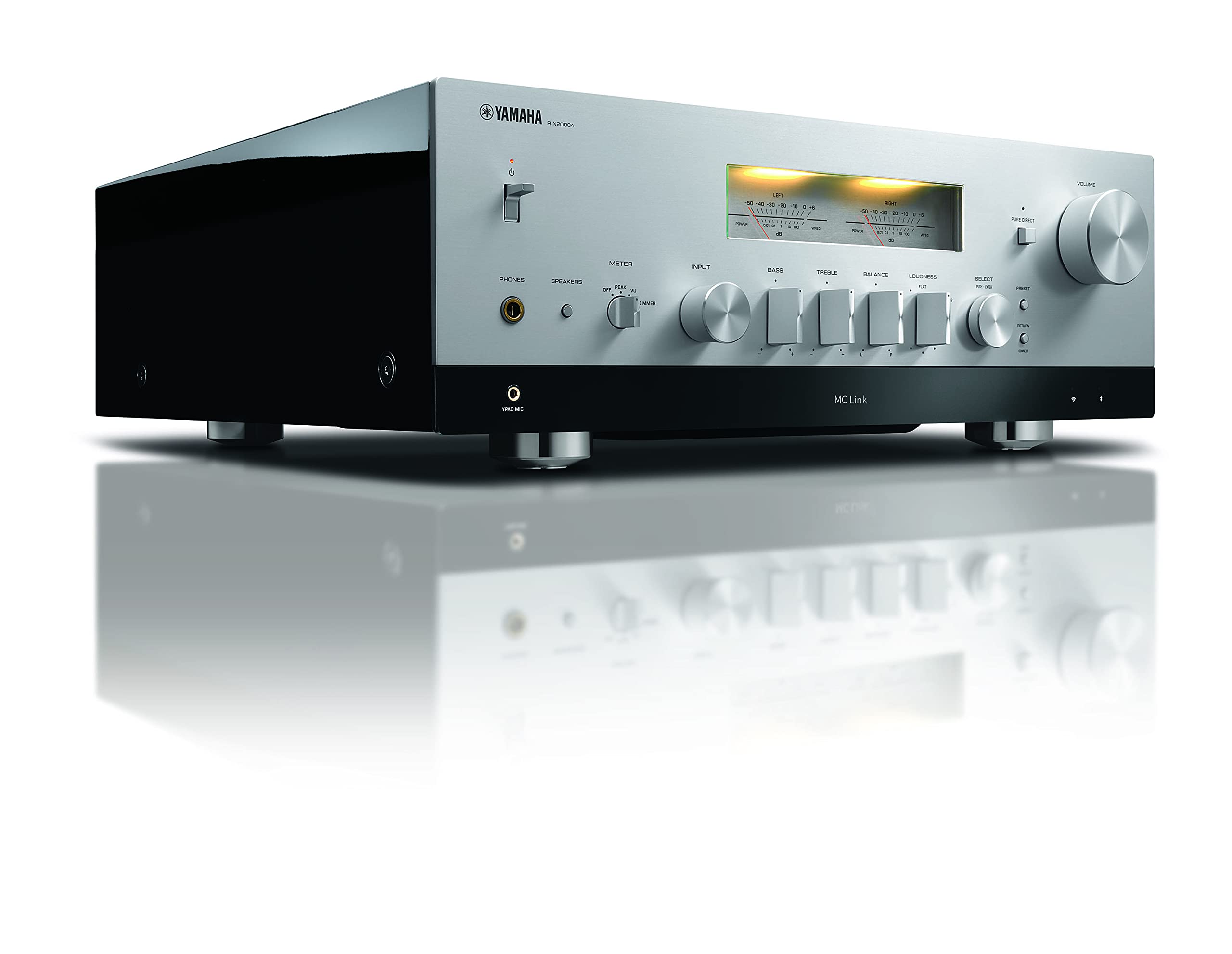Yamaha Audio Yamaha R-N2000A Hi-Fi Network Receiver with Streaming, Phono and DAC - Silver