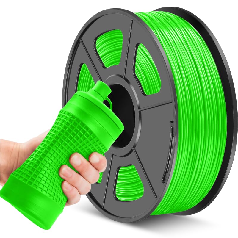 JAYO TPU Filament 1.75mm Green 1KG, Flexible 3D Printer Filament with Shore Hardness 95A, Strong Elasticity, Abrasion Resistance