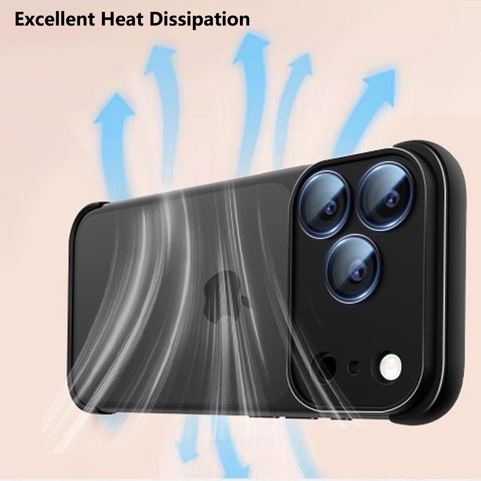 Kugew For Iphone 17 Pro Max Frameless Bumper Case With Camera Lens Protector, Compatible With Magsafe, Minimalist Slim Fit No Ba