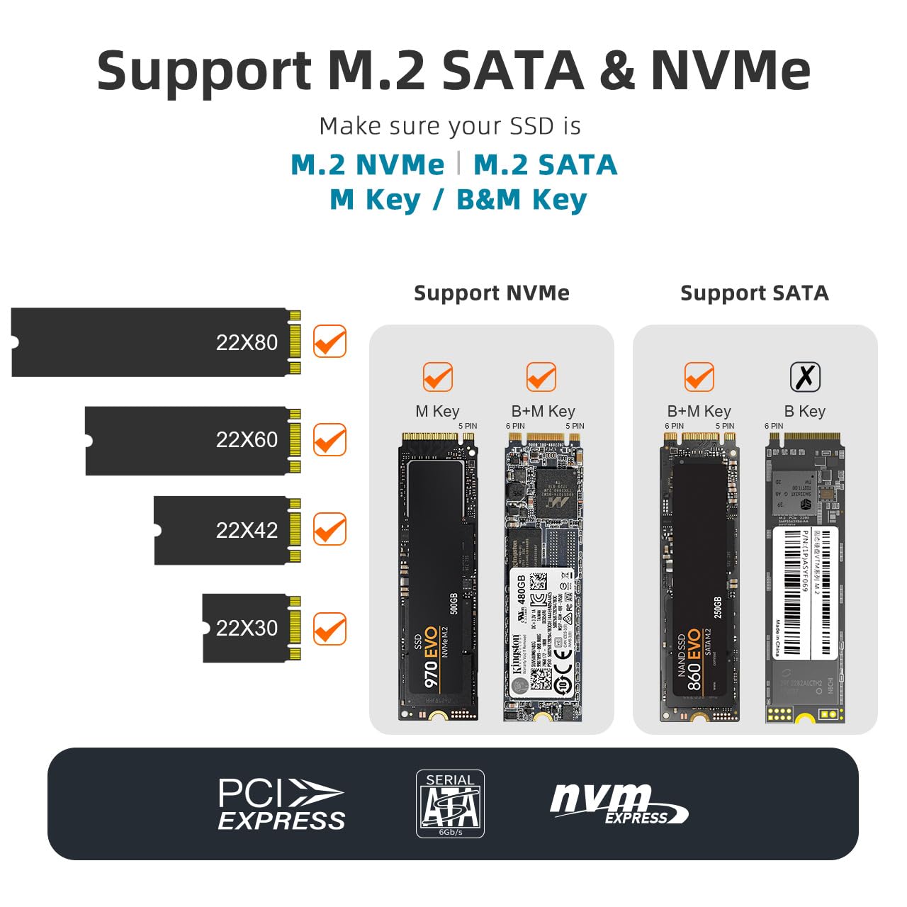 Maiwo M.2 Ssd Enclosure For Nvme&Sata, Usb A To Usb C M.2 Ssd Enclosure For M Or B+M Keys And Size 2230/2242 /2260/2280 Ssds, Max 10Gbps,Support 4Tb Storage Expansion, Aluminum Alloy