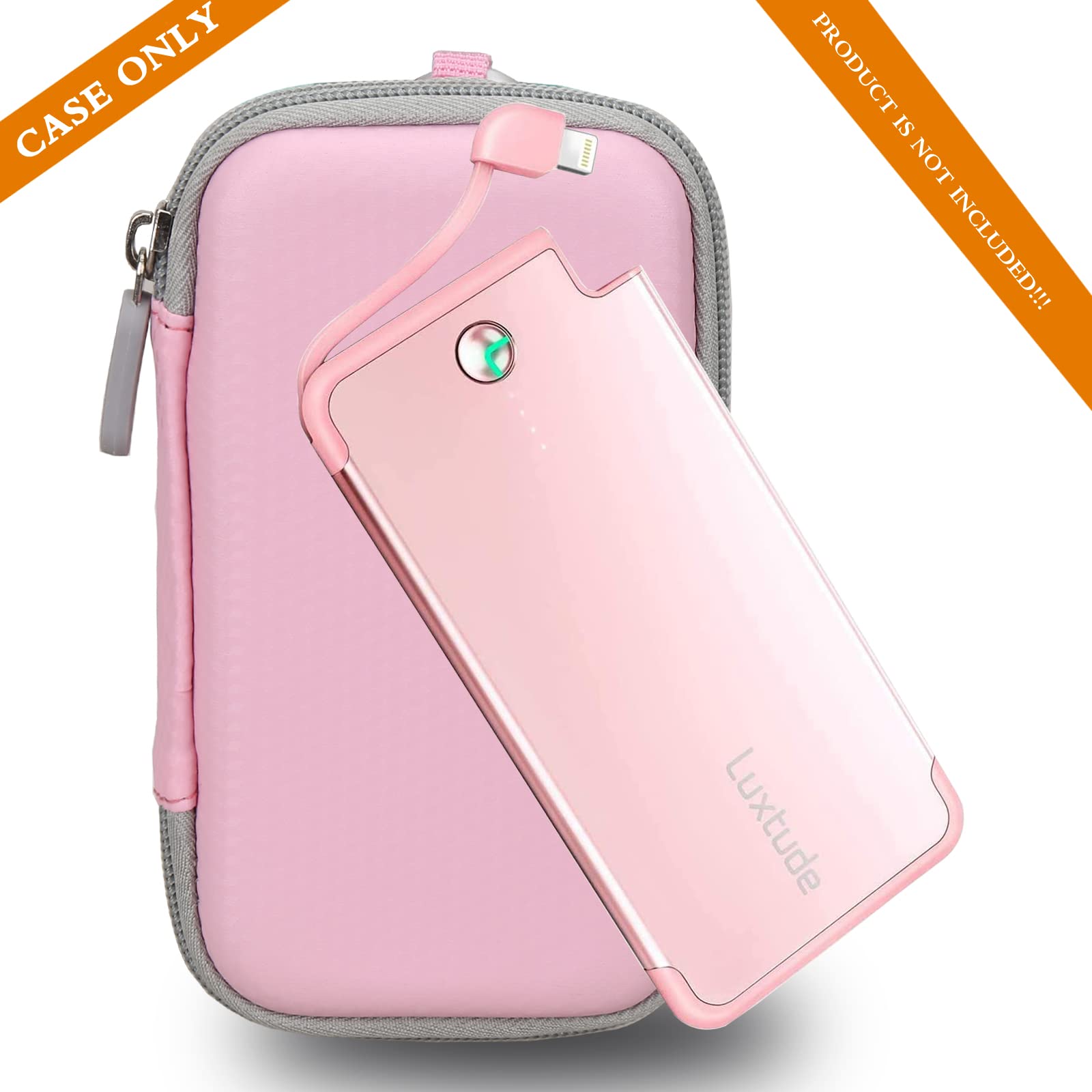 Aproca Hard Storage Travel Case, For Luxtude Powereasy 5000Mah Ultra Slim Portable Phone Charge Pink