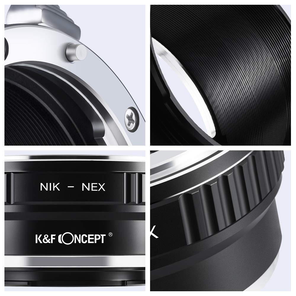 K&F Concept Lens Mount Adapter Compatible With Nikon Ai Lens To Sony Nex E Mount Camera Body