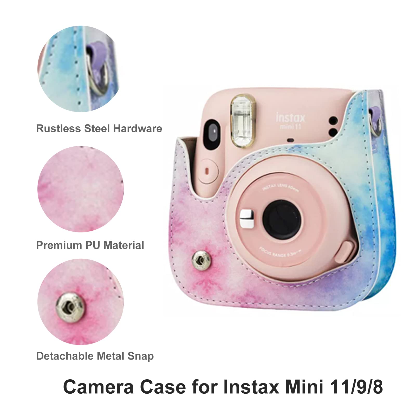Caiyoule Fujifilm Instax Mini 11 Camera Accessories Kit Bundle With Protective Case & Mini Album & Frames & Diy Sticker & Filter