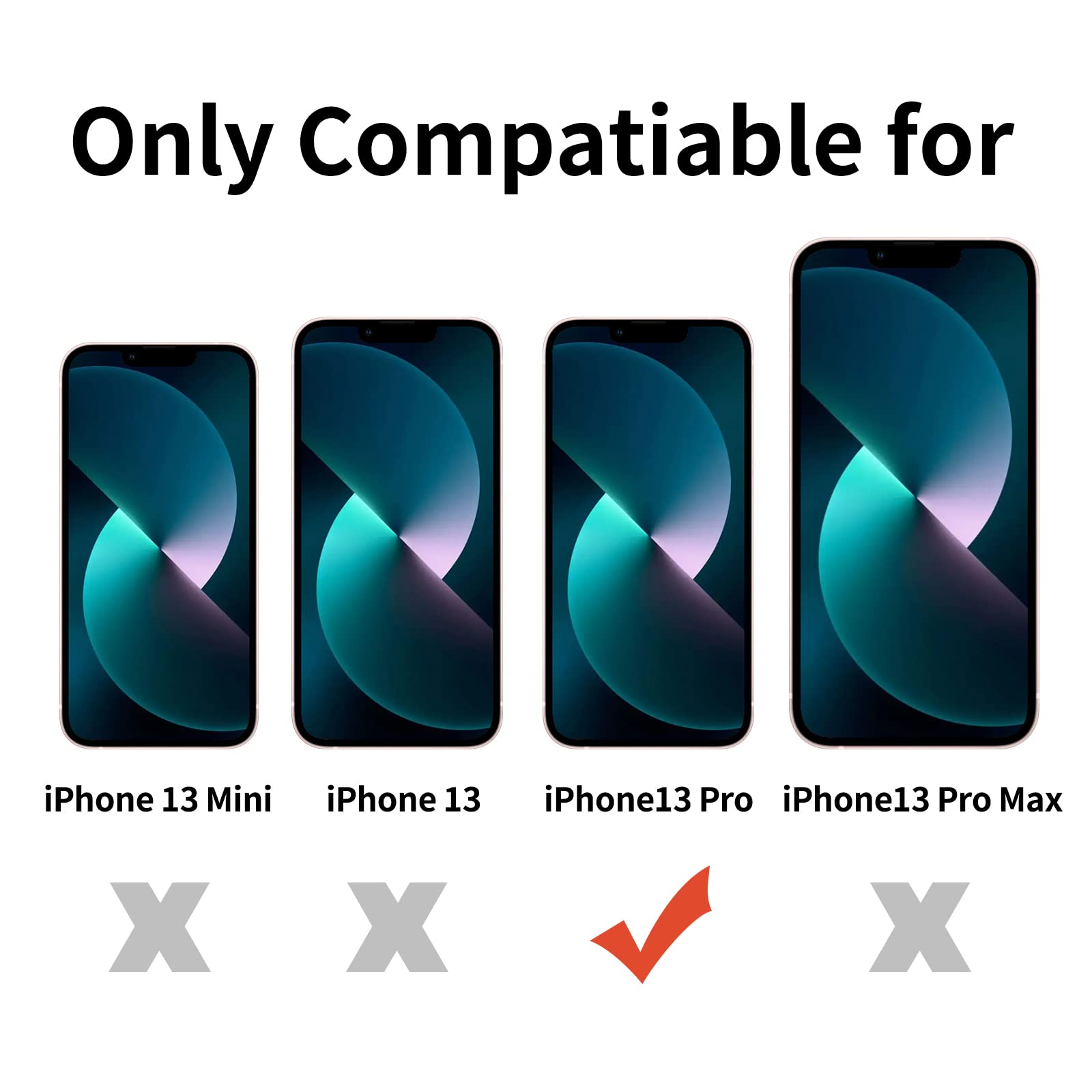 Tenoc Phone Case Compatible With Iphone 13 Pro, Clear Case Shockproof Protective Bumper Slim Cover For 6.1 Inch