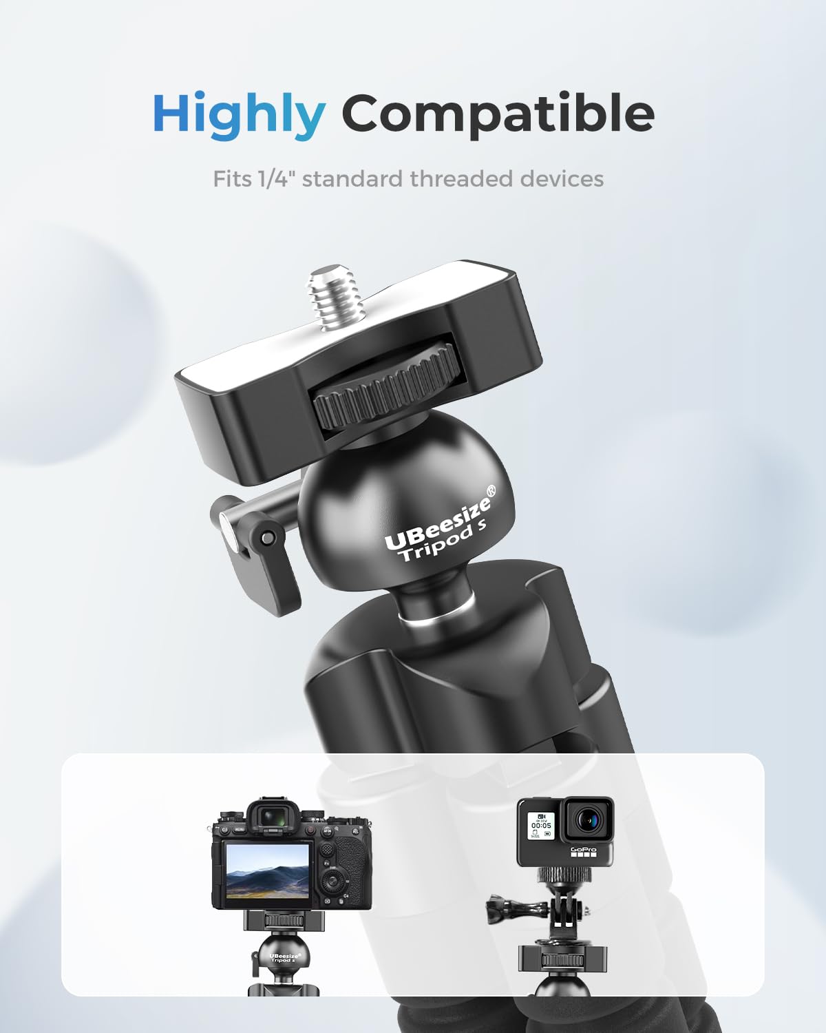 Ubeesize Flexible Tripod For Iphone And Samsung With Remote And Phone Holder, Ideal For Video Recording, Vlogging, And Selfies,