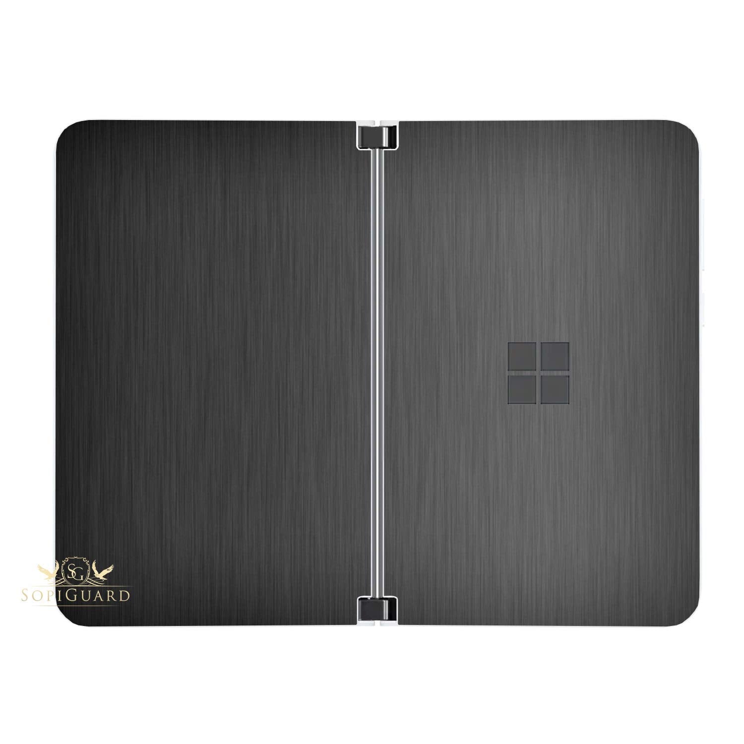 Sopiguard Sticker For Surface Duo Phone Edge To Edge Precision Vinyl Skin Wrap (Brushed Gunmetal Grey)
