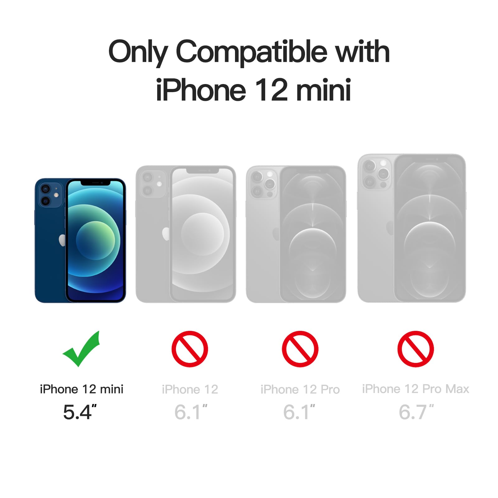 Jetech Magnetic Case For Iphone 12 Mini 5.4 Inch Compatible With Magsafe, Translucent Matte Back Slim Shockproof Phone Cover (St