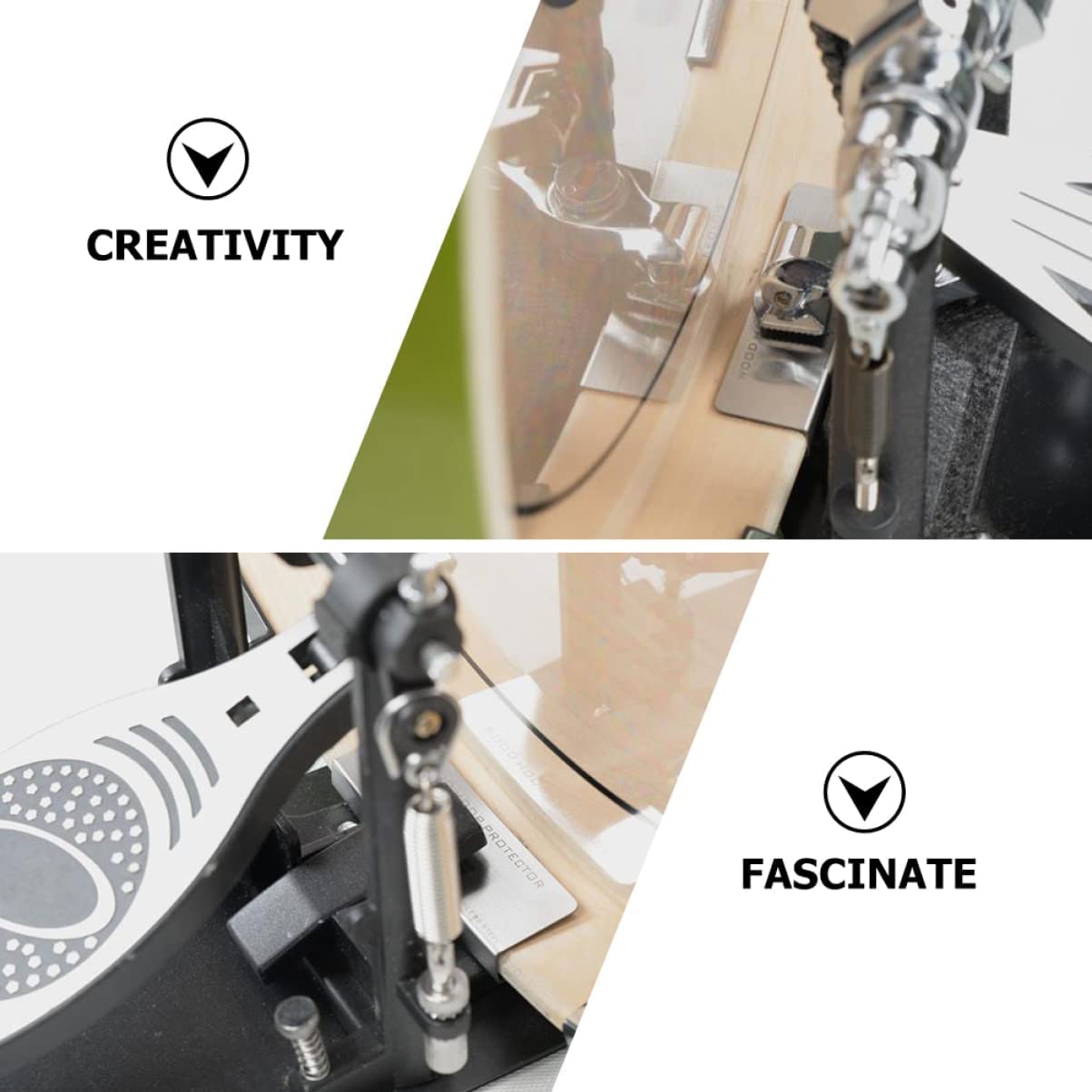 Tuoren 2Pack Metal Hoop Protector For Wood Bass Drum Hoops 100Mm X 30Mm