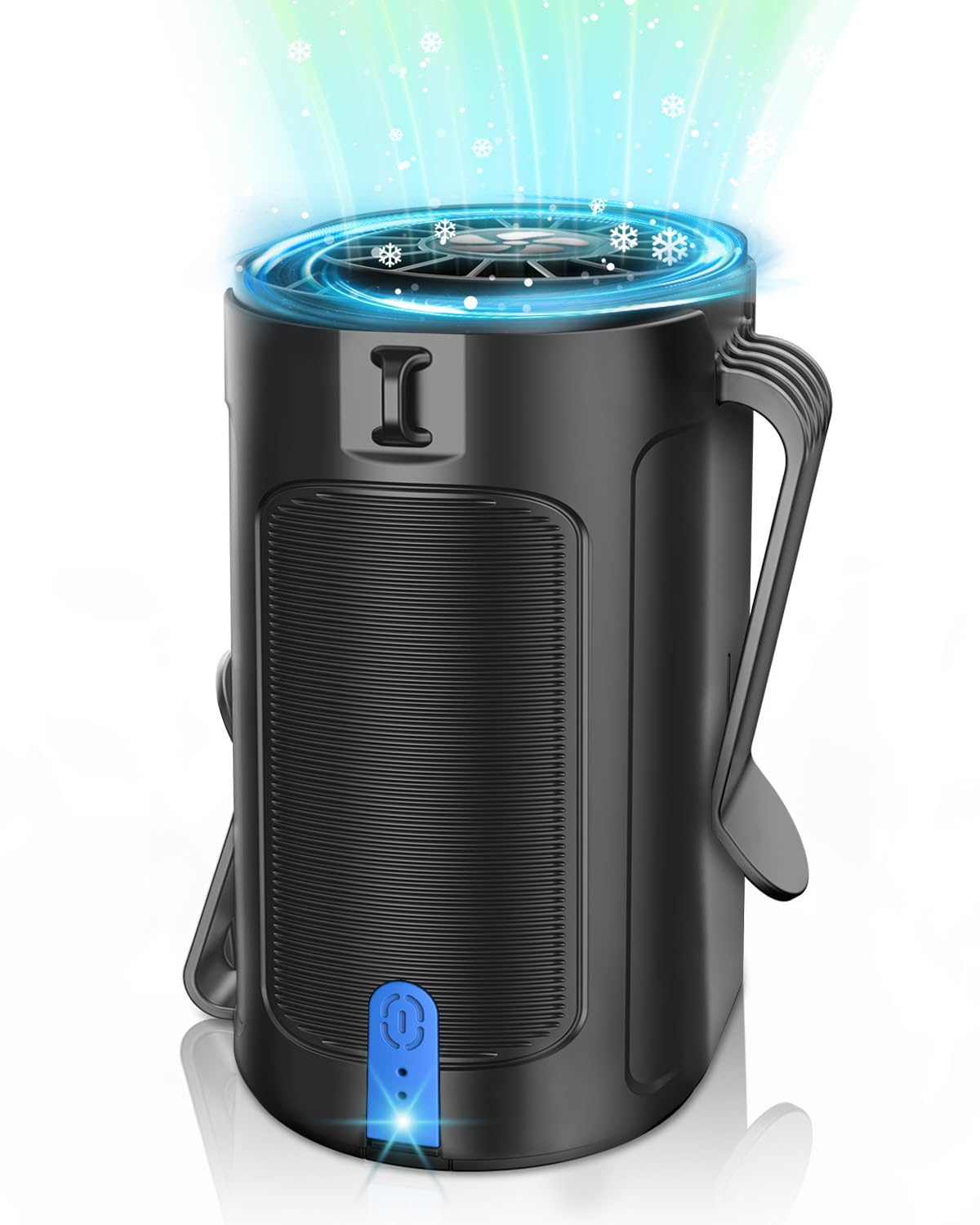 Vekk Portable Fan With Dual Clip, Personal Waist Fan Up To 25H, 4 Speeds 7100Rpm Clip Shirt Fan With Gale Force Airflow, Wearabl