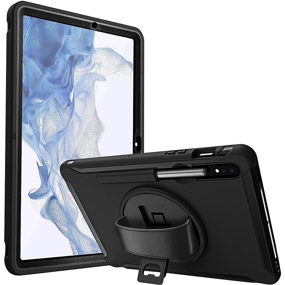 Saharacase Protection Hand Strap Series Case Cover For Samsung Galaxy Tab S8 (2022) [Shockproof Bumper] Heavy Duty Rugged Protec