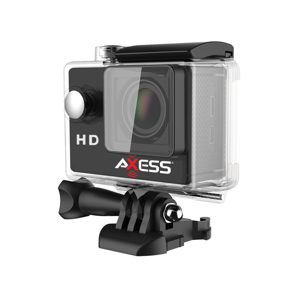 Axess Cs3603 720P Hd Wide Angle Lens Sports And Action Camera With Waterproof Housing And Accessories (Black)