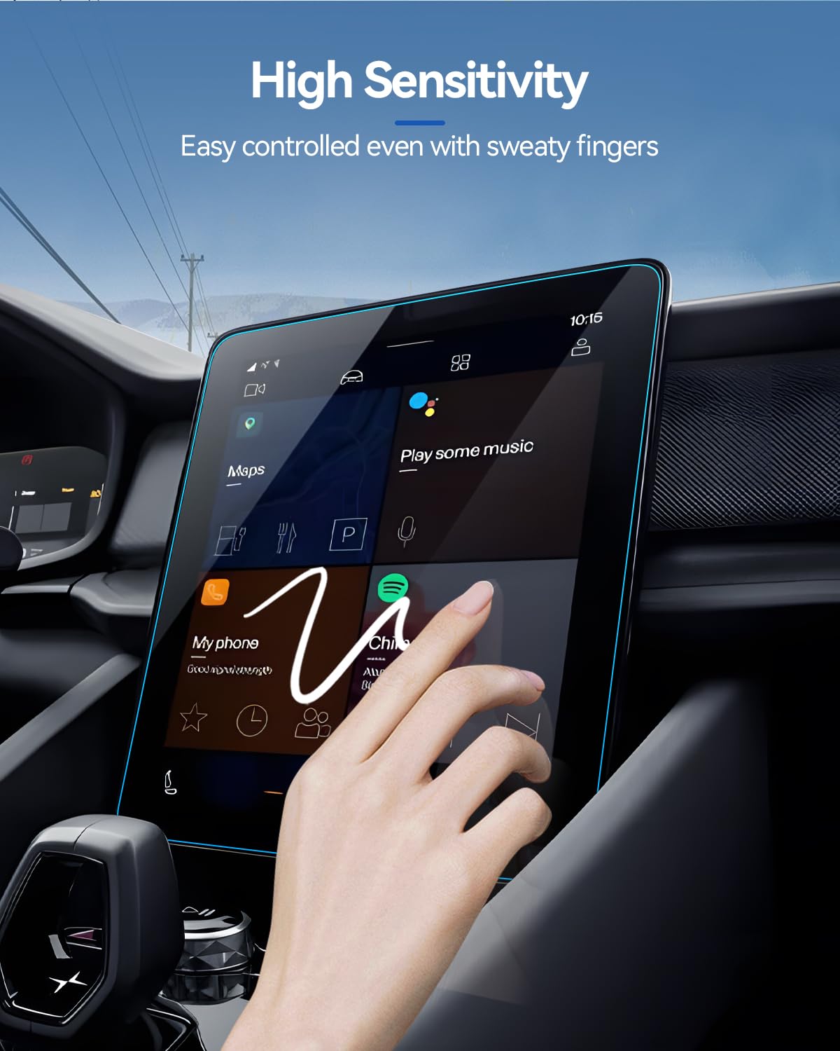 Lantu Car Screen Protector For 2024 2023 2022 2021 Polestar 2(Single Motor/Dual Motor/Bst Edition 270) Accessories Infotainment