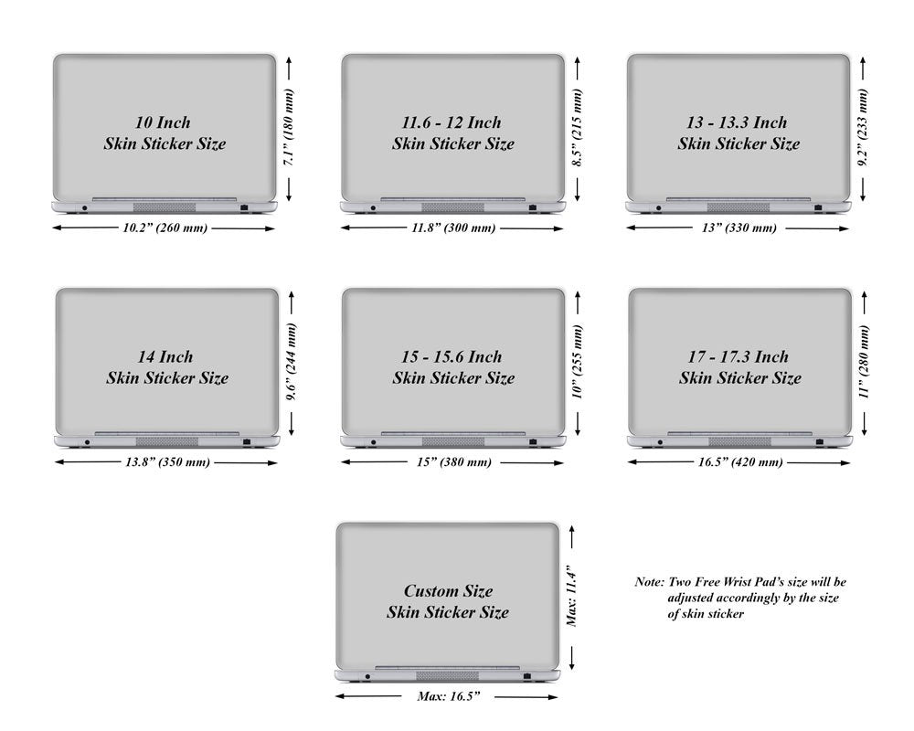 Meffort Inc 15 15.6 Inch Laptop Notebook Skin Sticker Cover Art Decal (Included 2 Wrist Pad) - Blue Purple Flower Butterfly