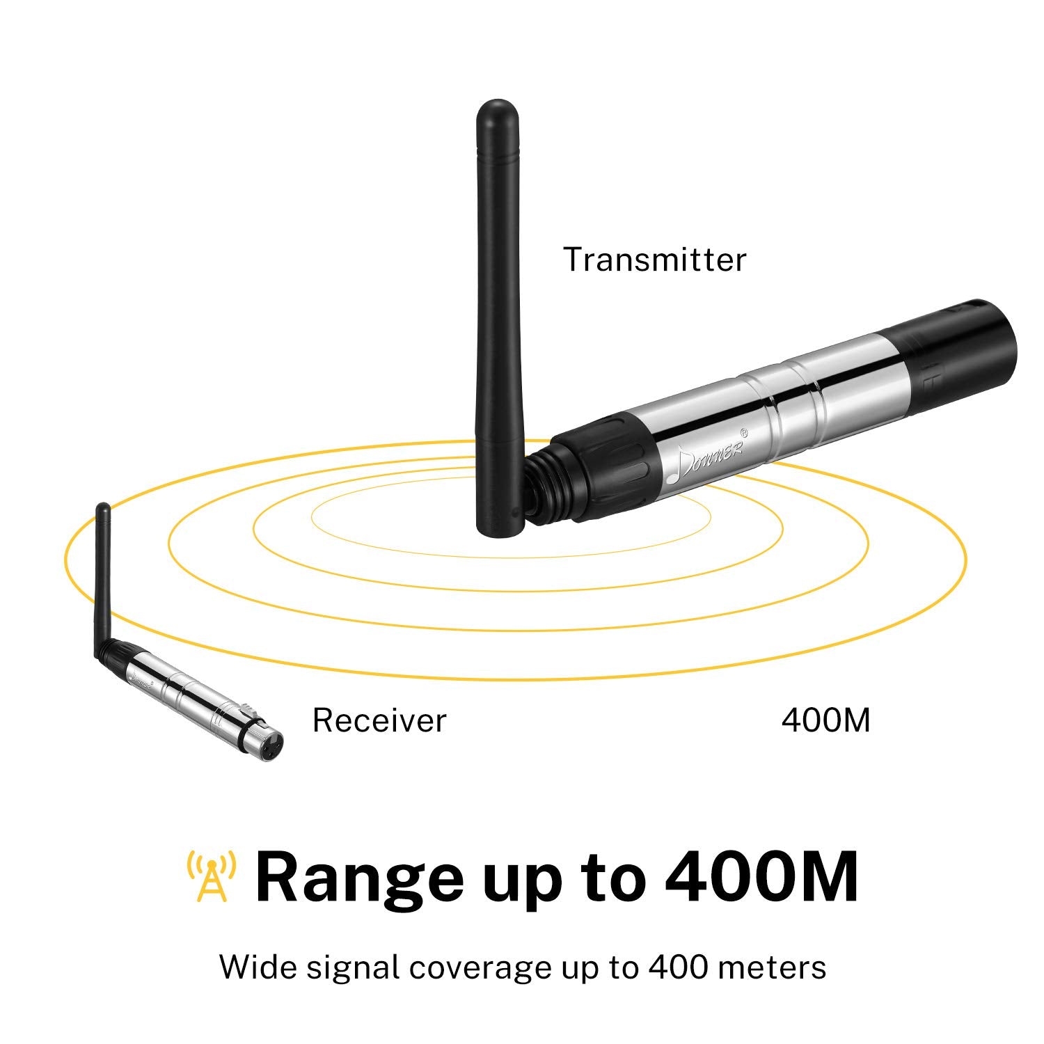 Donner Dmx512 Wireless 3 Receivers With Light Dome & 1 Transmitter Stage Lighting Control For Led Stage Disco Party Bar Lighting