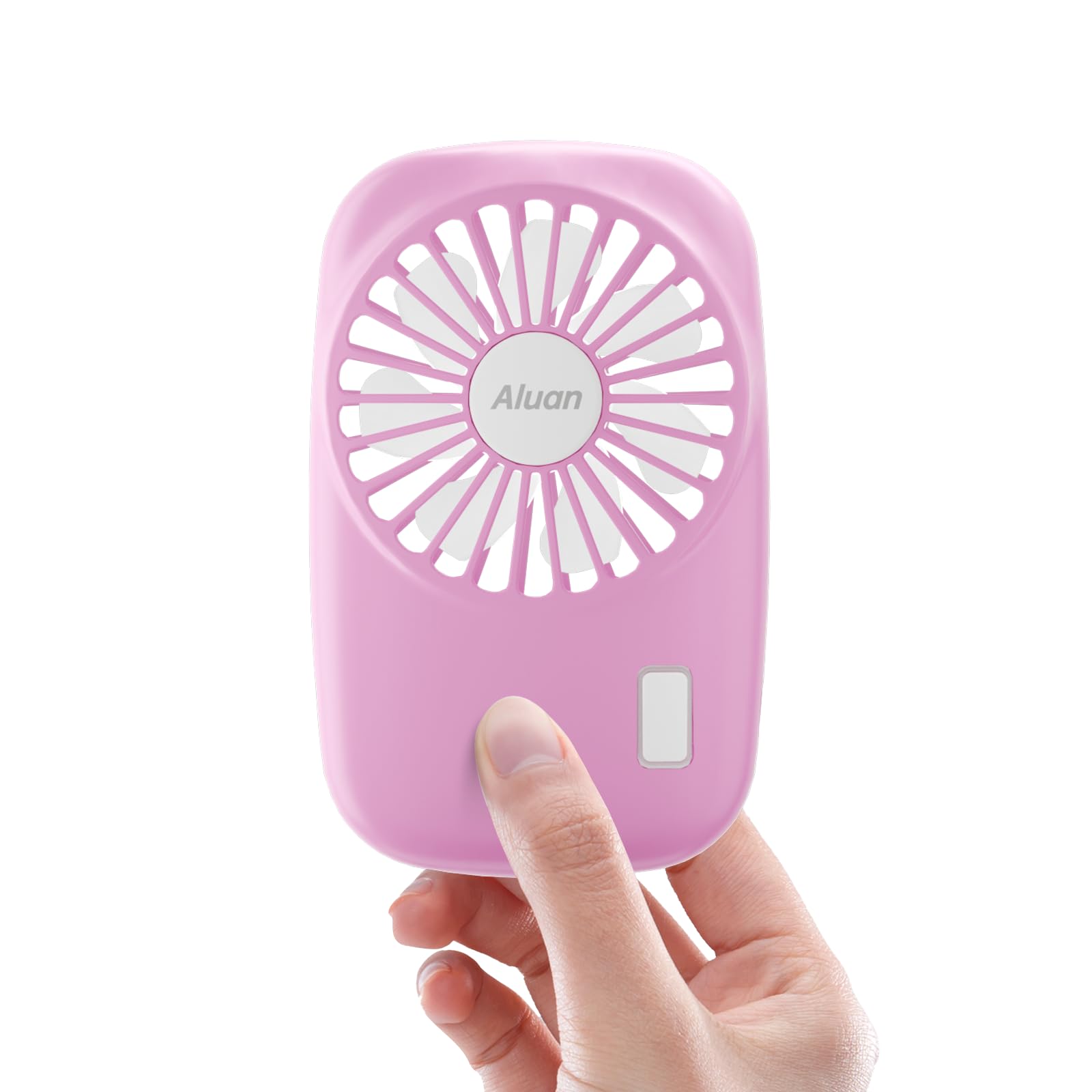 Aluan Handheld Fan Mini Fan Powerful Small Personal Portable Fan Speed Adjustable Usb Rechargeable Cooling For Kids Girls Boys W