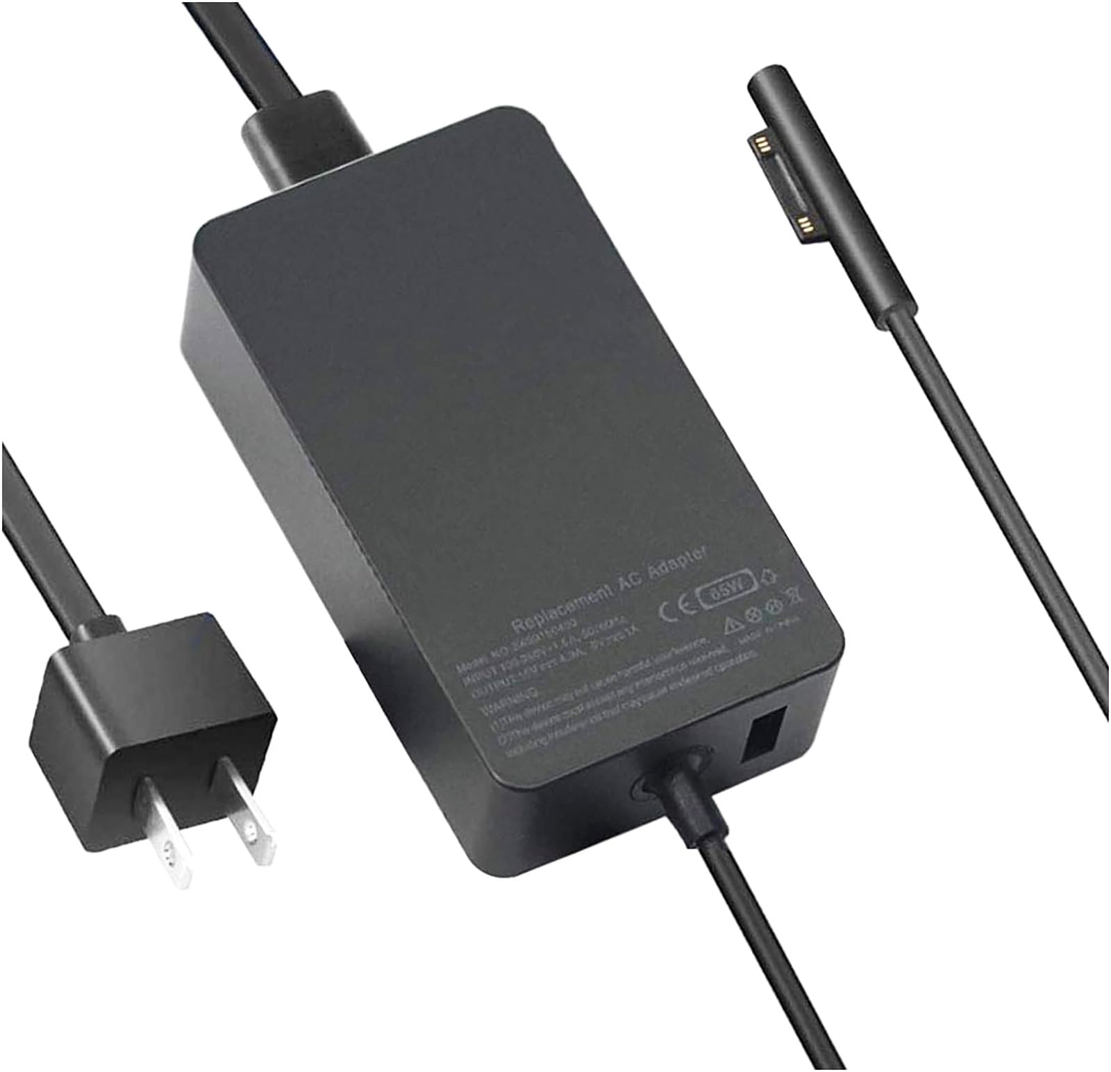 Surface Pro Charger 65W, Surface Charger For Microsoft Surface Pro 11, 10, 9, 8, 7+, 7, 6, 5, 4, 3, X, Windows Surface Laptop 6, 5, 4, 3, 2, 1, Surface Go Tablet, Surface Book 3, 2, 1 Power Supply