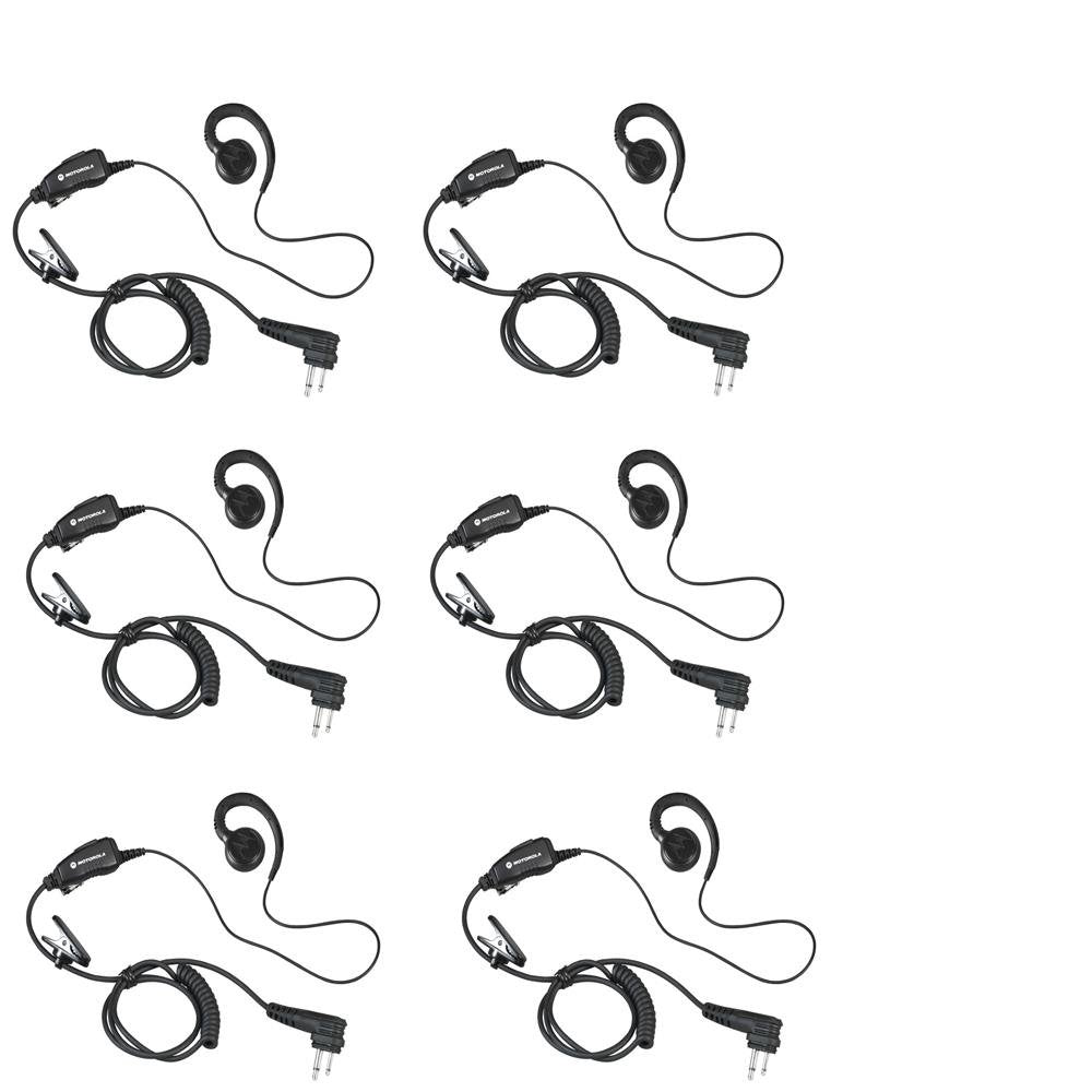 6 Pack Of Motorola Cls1410 Walkie Talkie Radios With Headsets & 6 Bank Charger