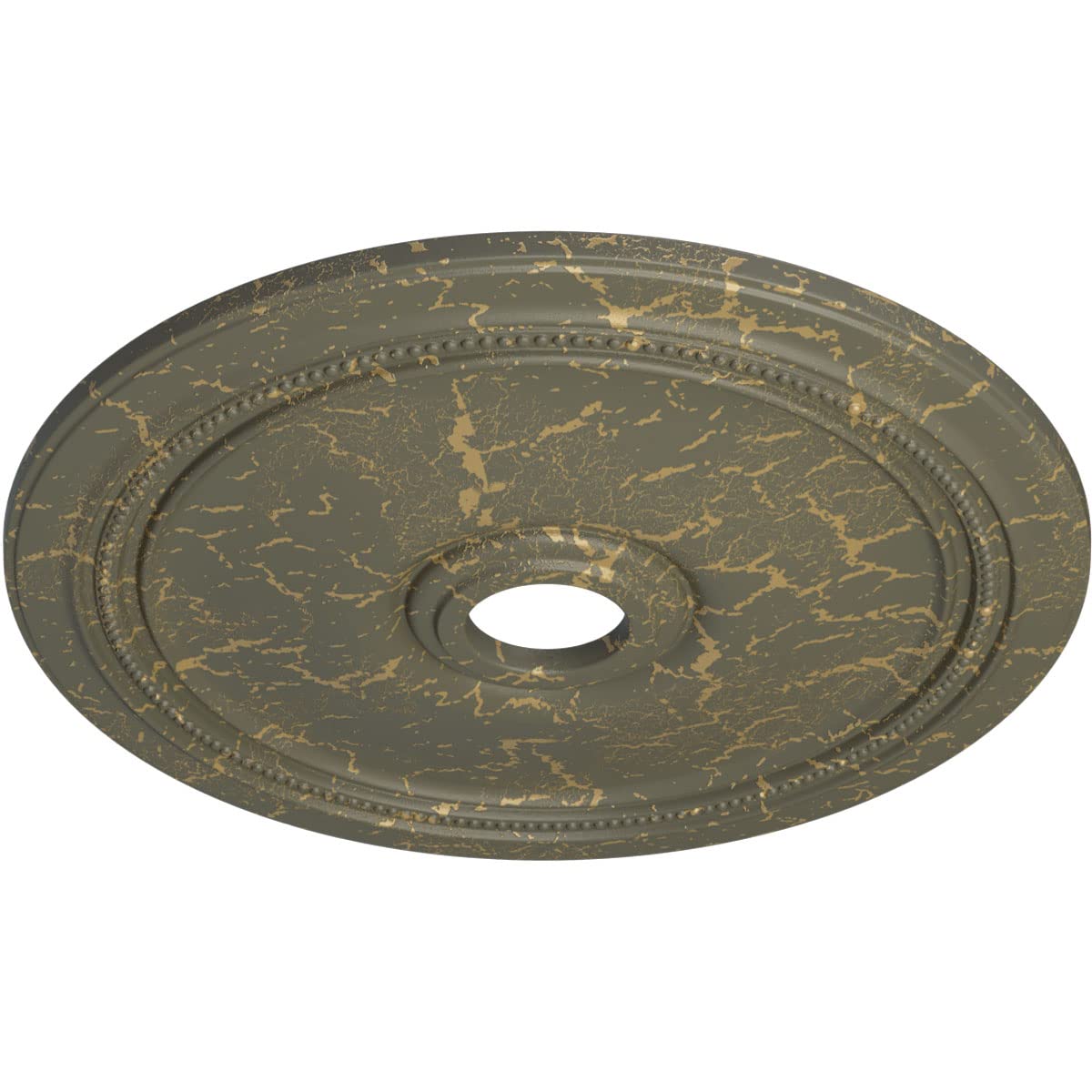 Ekena Millwork Cm24Diwhc Diane Ceiling Medallion, 24Od X 3 5/8Id X 1 1/4P (Fits Canopies Up To 6 1/4), Hand-Painted Witch Hazel