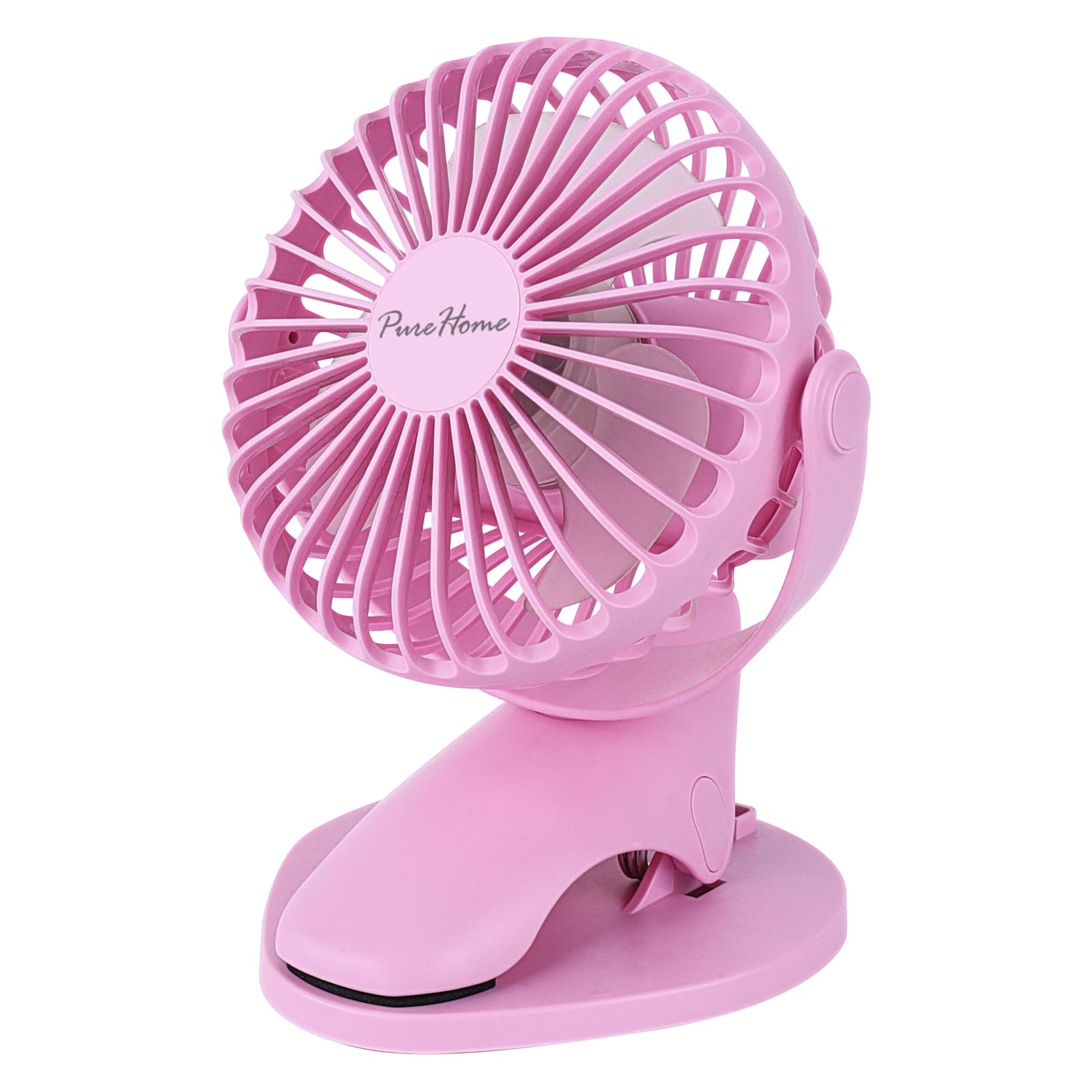Portable Clip Fan Battery Operated,3 Speeds Usb Rechargeable Mini Table Fan With Strong Airflow,360Rotation Ultra Quiet Personal