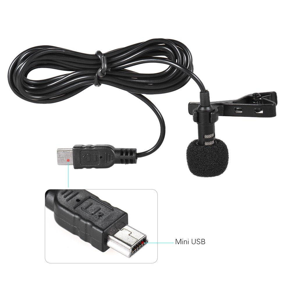 Andoer 150Cm Portable Mini Clip On Omni Directional Stereo Usb Mic Microphone For Pc Computer/For Gopro 3 3+ 4 (#2)