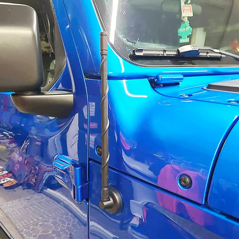 Basiker Antenna For Jeep Wrangler Gladiator Jk Jt Jl Rubicon Sahara 2007 2022 2023 2024 2025 | 13 Inch Car Replacement Antenna | Wrangler Jeep Accessories For Am Fm Radio Reception