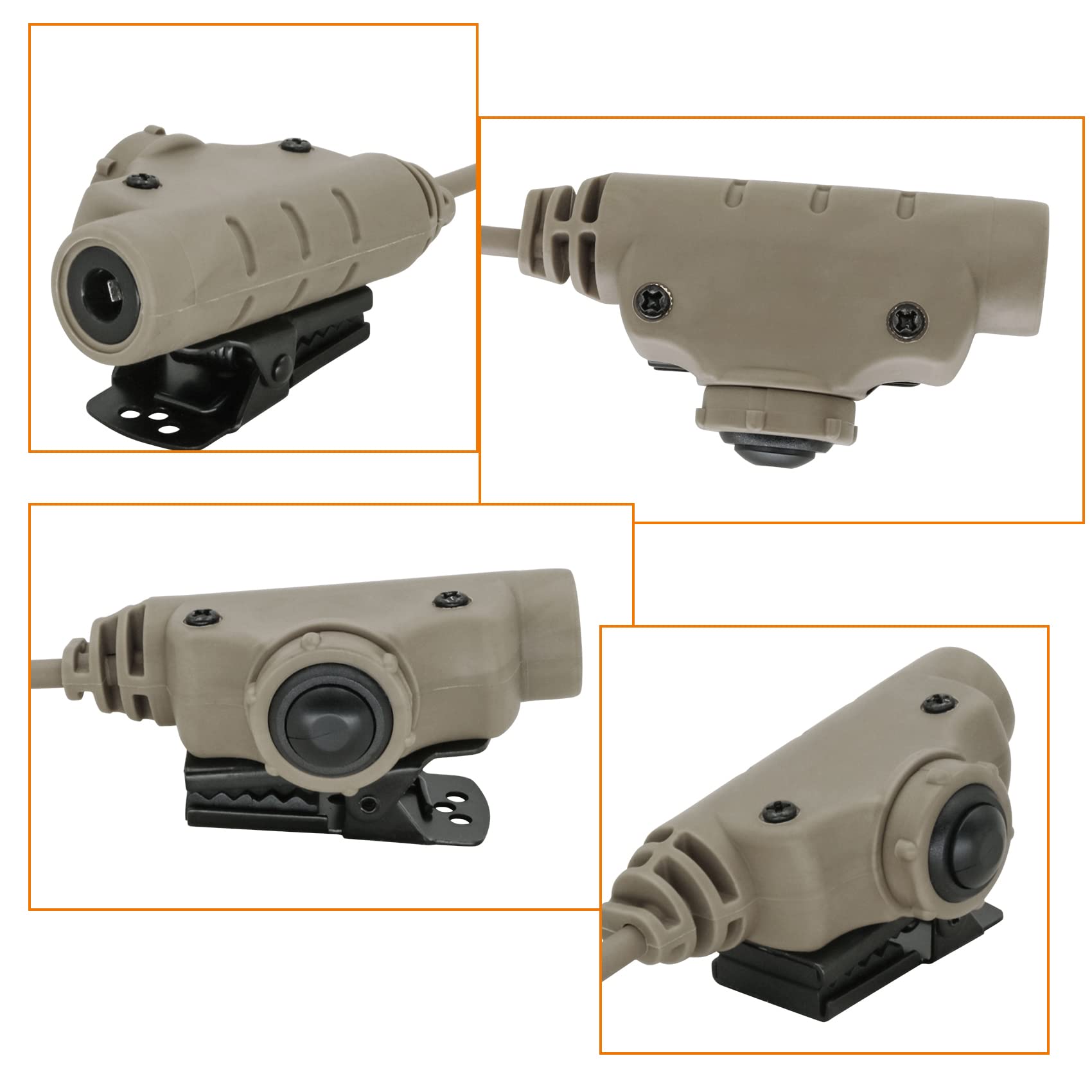 Hearfalcom U94 Ptt Tactical Headset Adapter V2 Ptt Push To Talk Adapter Kenwoo 2 Pin Ptt Compatible With Civilian Version Tactic