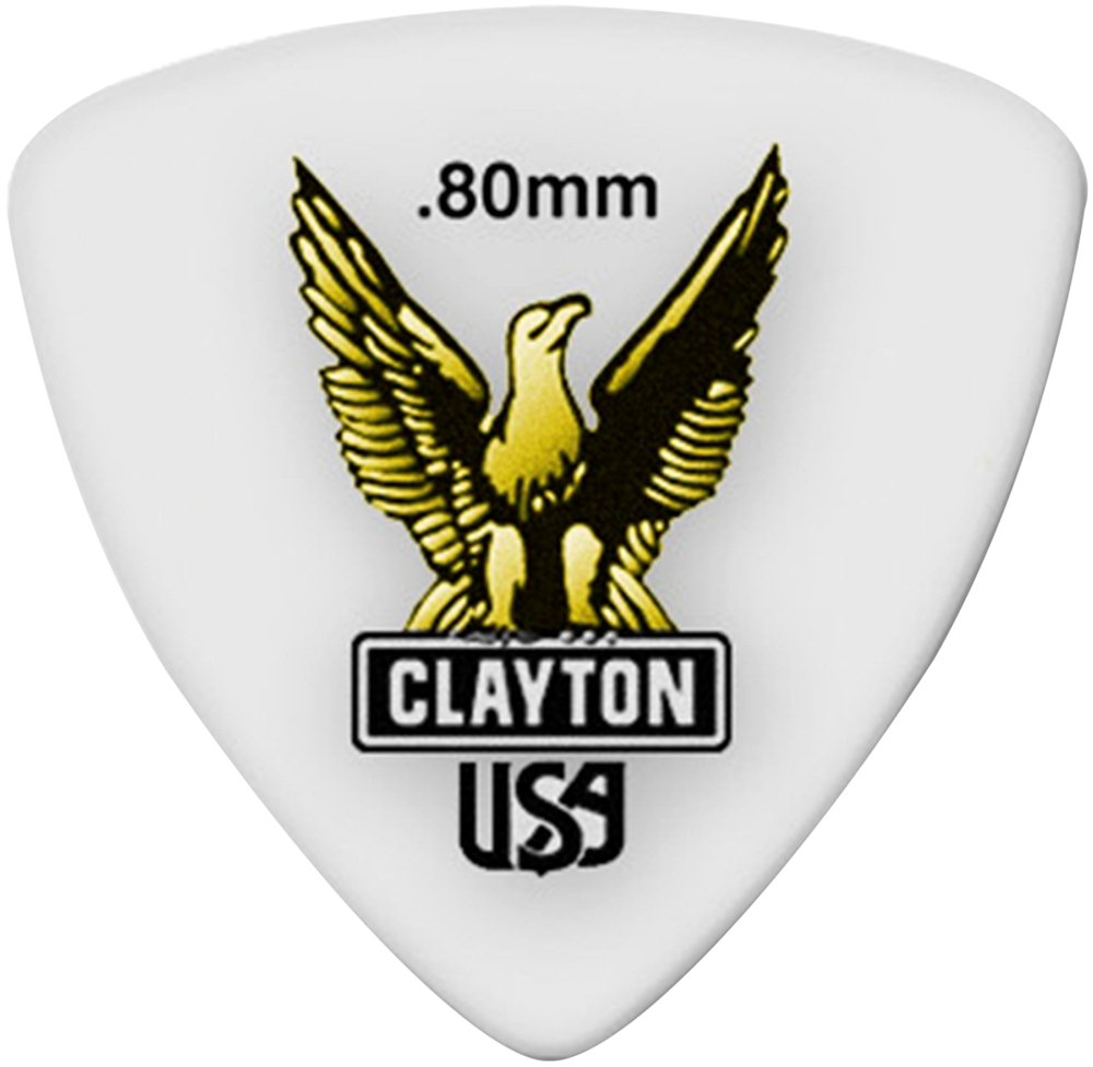 Clayton Acetal Rounded Triangle Guitar Picks .80 Mm 1 Dozen