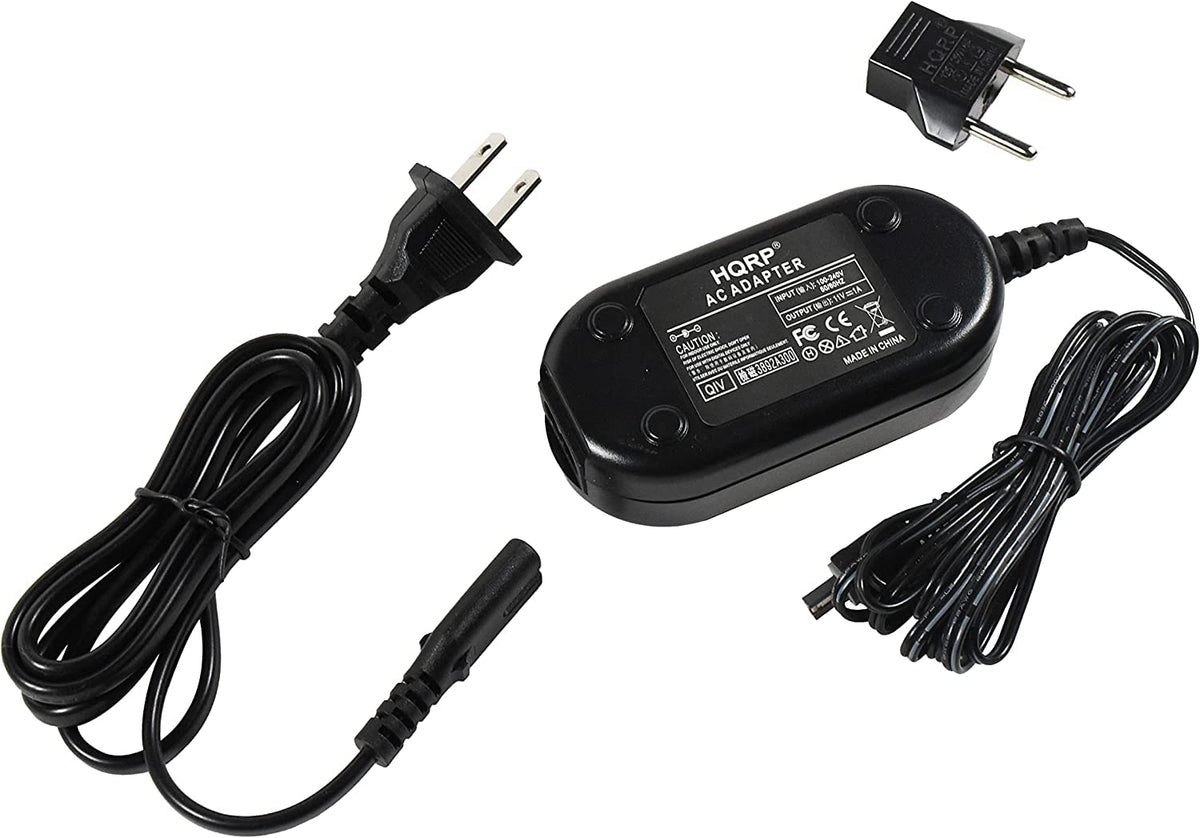 Hqrp Ac Adapter Charger Compatible With Jvc Everio Gz-Mg130 Gz-Mg130U Gz-Mg155 Gz-Mg155U Gz-Mg255 Gz-Mg255U Gz-Mg330 Gzmg330 Digital Camcorder Ap-V14U Ap-V15U + Euro Plug Adapter