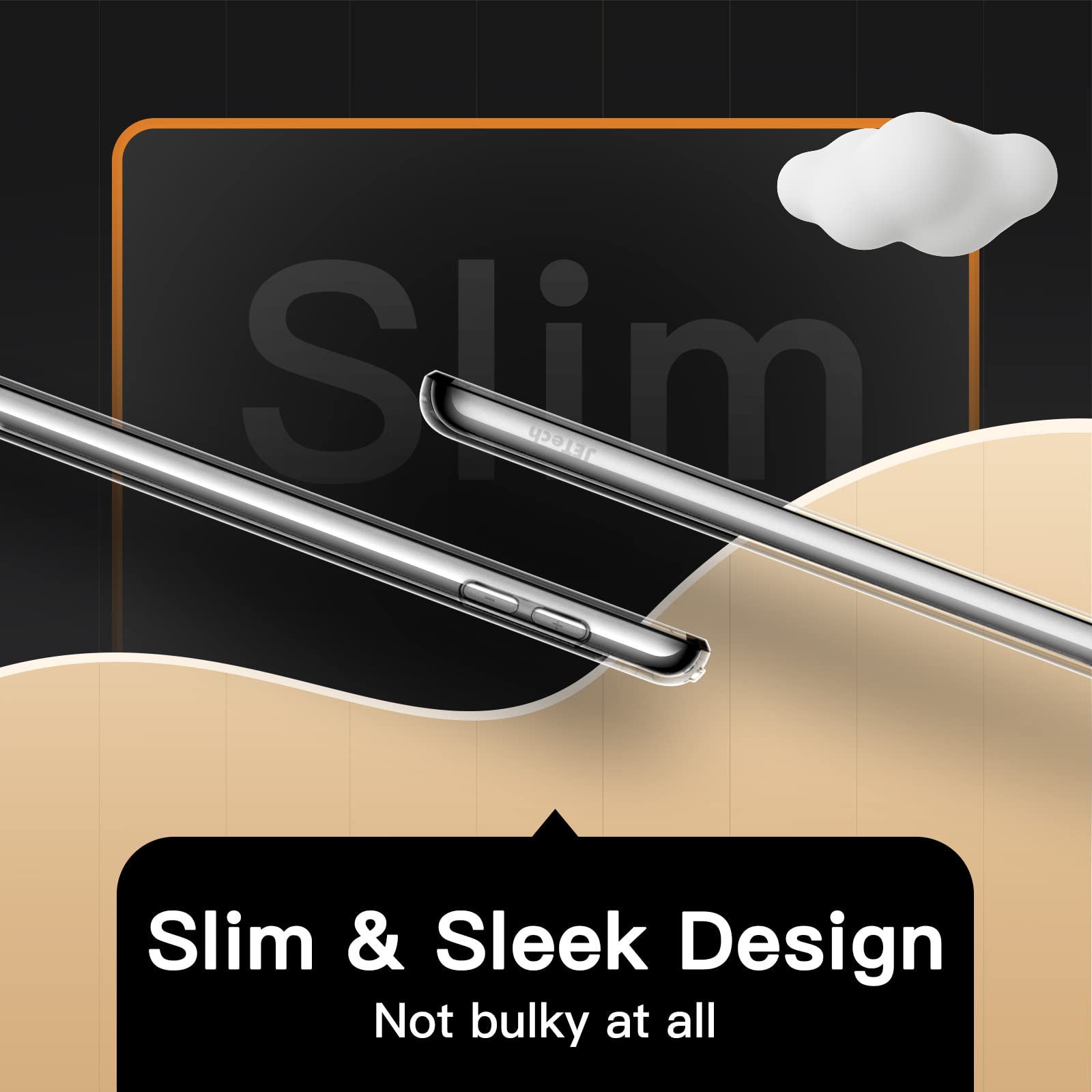 Jetech Case For Ipad 9/8/7 (10.2-Inch, 2021/2020/2019 Model, 9Th/8Th/7Th Generation), Soft Tpu Transparent Slim Shockproof Table