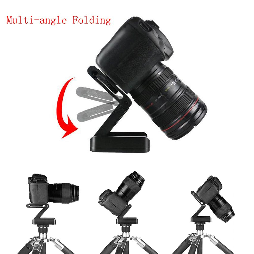 Walway Folding Z Flex Tilt Tripod Head Quick Release Plate Stand Holder For Canon Nikon Sony Camera Dslr Camcorder Tripod