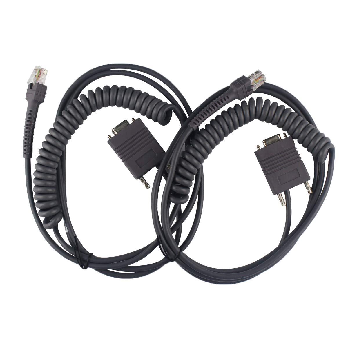 Partshe 2 Pack Ls2208 Rs232 Serial Cable For Symbol Barcode Scanner Ls2208 Ls1203 Ls2208 Ls 4208 Ls4278 Ls7708 Ls9208 Rj45 To Db