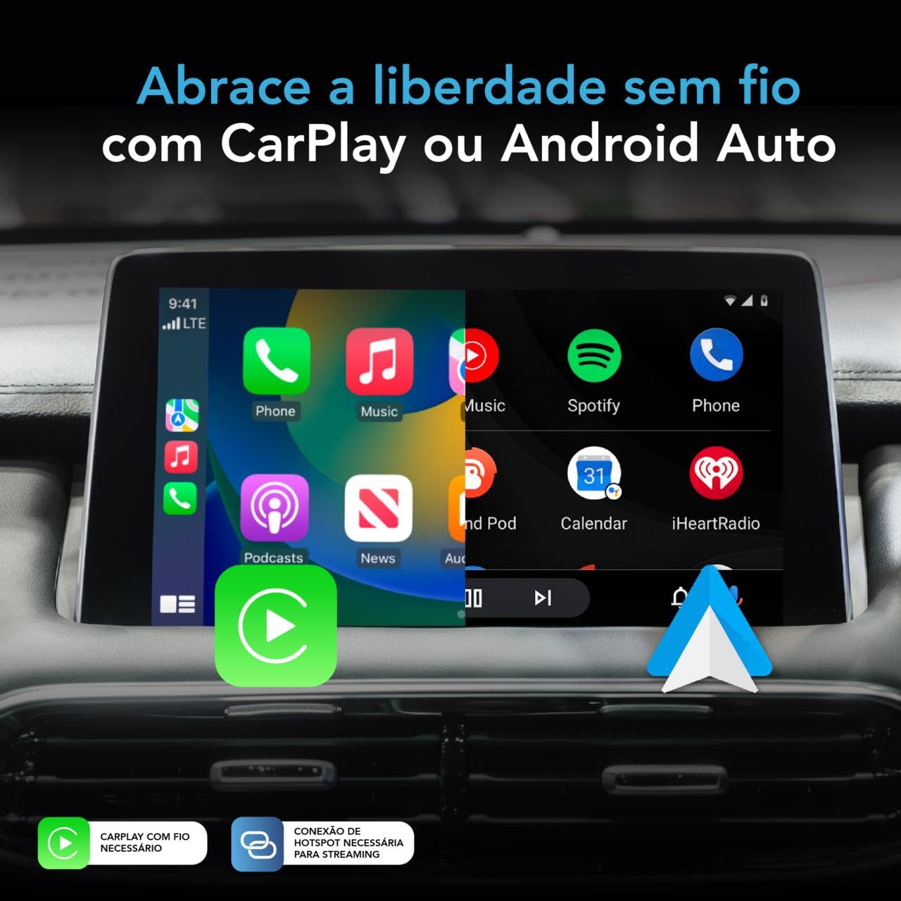 Autosky Wireless Carplay And Android Auto Ai Box Lite For Factory Wired Carplay Cars   Supports Netflix And Youtube   Go Wireles