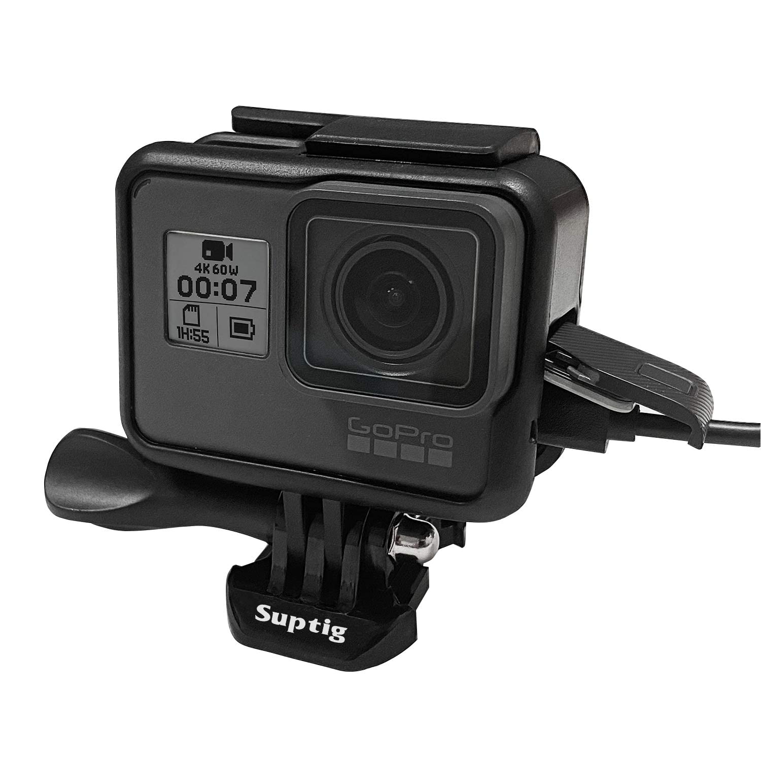 Suptig The Frame Case Housing Mount For Gopro Hero 7 Black, Hero 7 Silver, Hero 7 White, Hero 5, Hero 6, Hero 2018 Action Camera