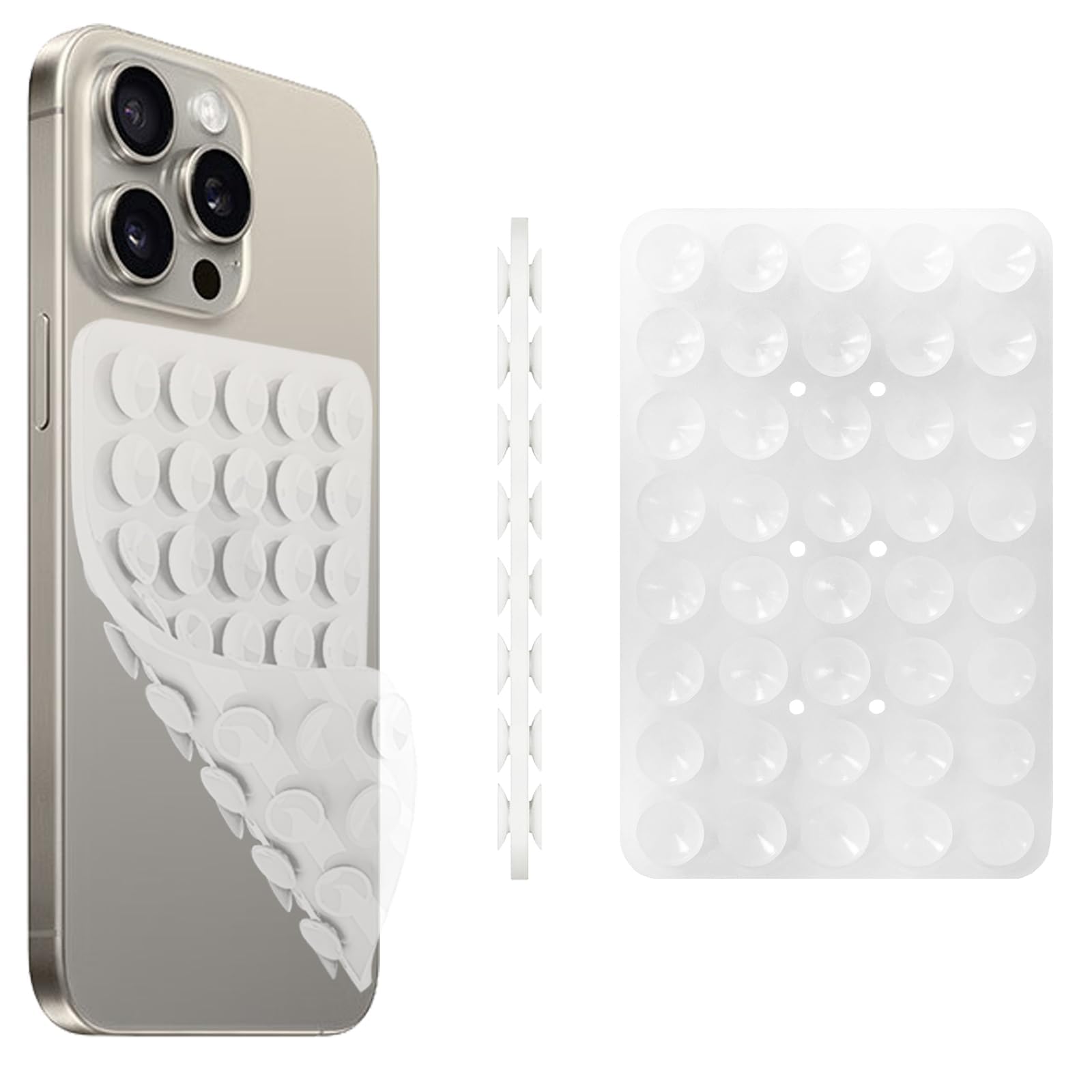 Giumel 1 Pack Silicone Suction Cup Phone Case Mount Double Sided, Phone Accessories Hands Free Strong Grip Holder For Selfies An