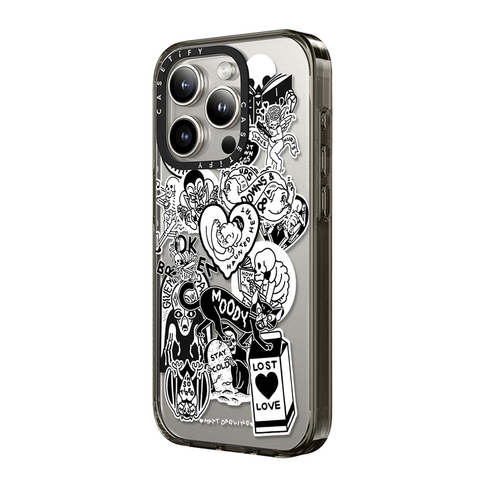 Casetify Compact Case For Iphone 15 Pro Max [2X Military Grade Drop Tested / 4Ft Drop Protection]   Matt Darling Sticker Collage