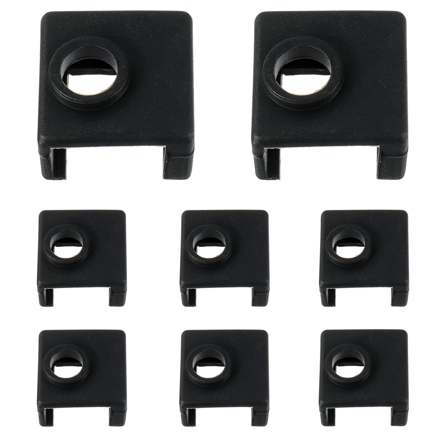 Huarew 8Pcs 3D Printer Hotend Silicone Sock, Heater Block Silicone Cover, 3D Printer Silicone Sock Cover For Creality Ender 3/3