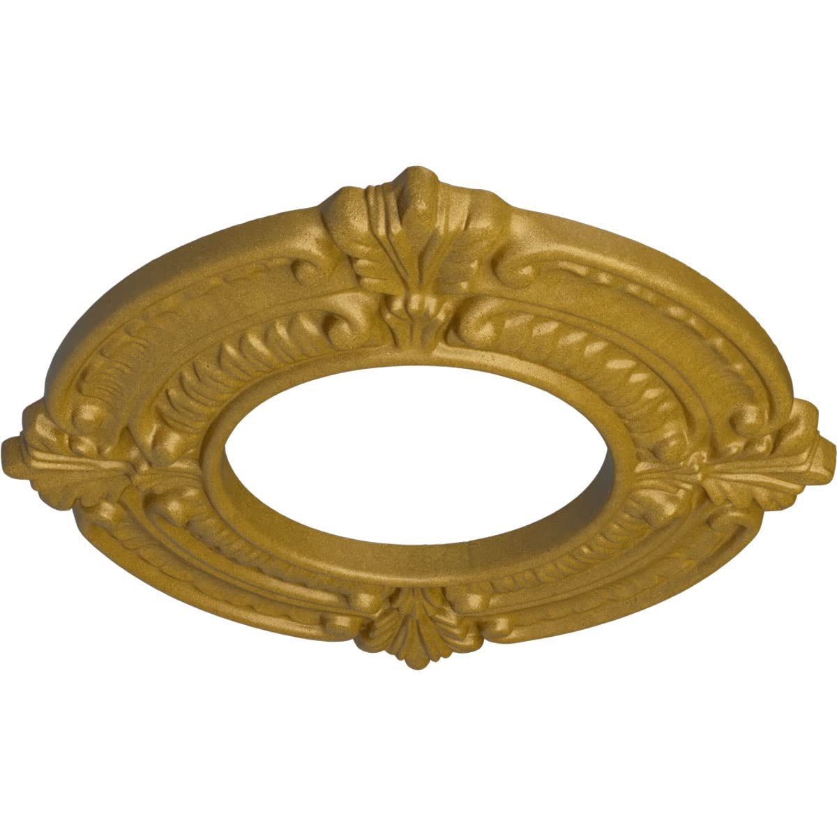Ekena Millwork Cm09Bnpgs Benson Ceiling Medallion, 9''Od X 4 1/8''Id X 5/8''P, Hand Painted Pharaohs Gold