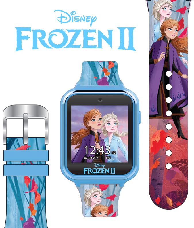 Frozen Ii Kids Smartwatch - Interactive Touchscreen With 10 Custom Watch Faces, Camera, Games, Alarm, Step Tracker & More - For