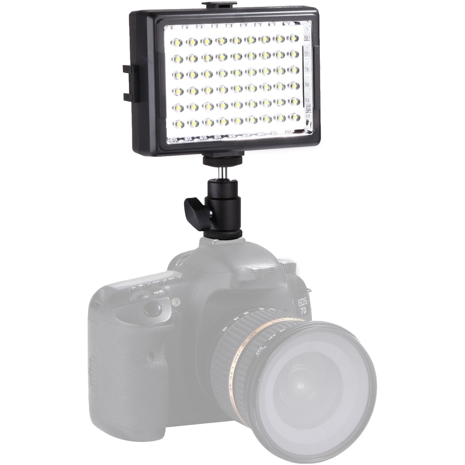 Sevenoak Sk Led54T On Camera Led Light Panel With 54 High Power Led'S, Adjustable Color Temperature, Ball Head, And Color Gels