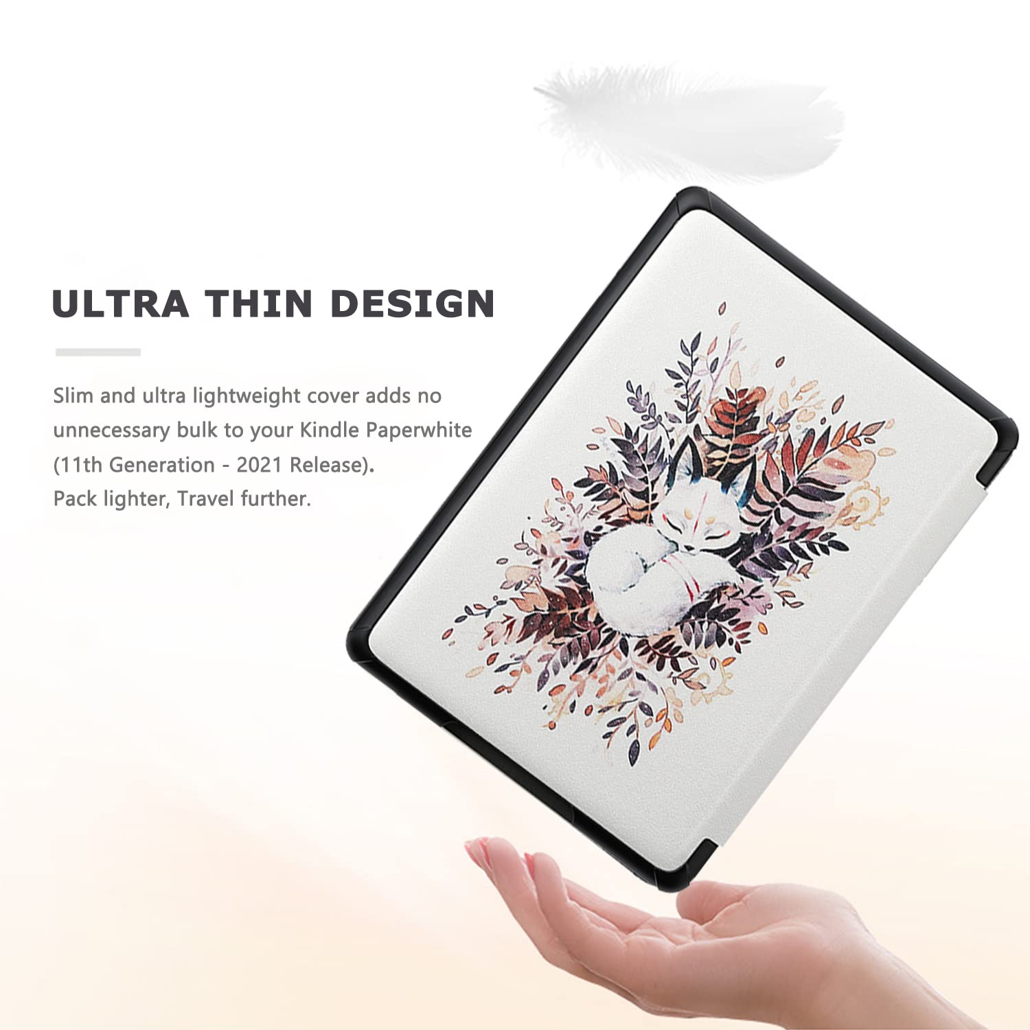 Scsvpn Case For Kindle Paperwhite 11Th Generation 2021 And Kindle Paperwhite Signature Edition (6.8''), Thin Slim Pu Leather She