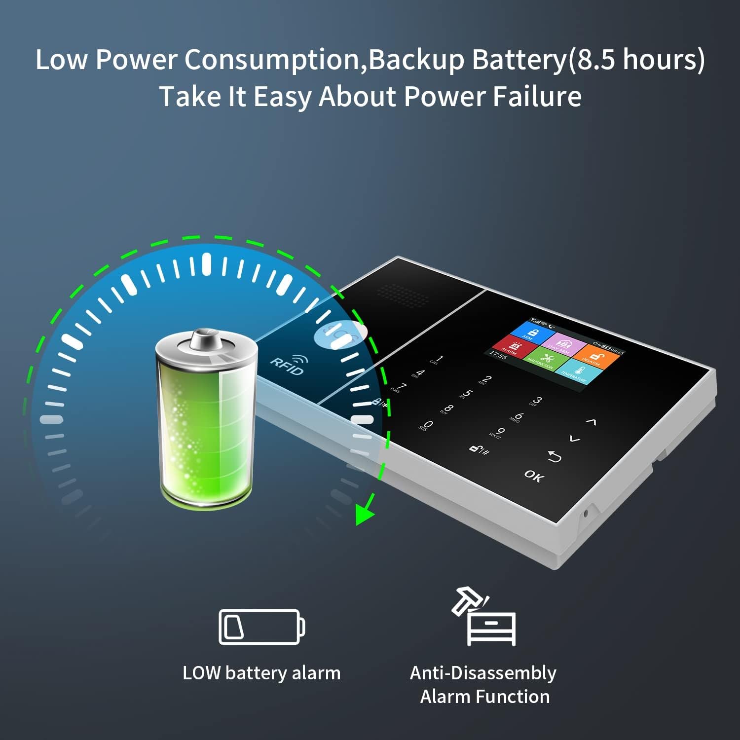 Alarm System For Home Security,Wifi+Gsm 4G Diy Alarm Kit With Phone App Alert, Door/Window Sensor, Remote, Work With Alexa And G