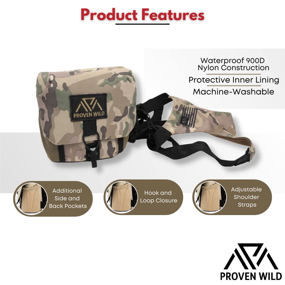 Proven Wild Bino Harness Binocular Harness Chest Pack Made Of Waterproof 900D Nylon | Binocular Harness For Hunting Case With Ad