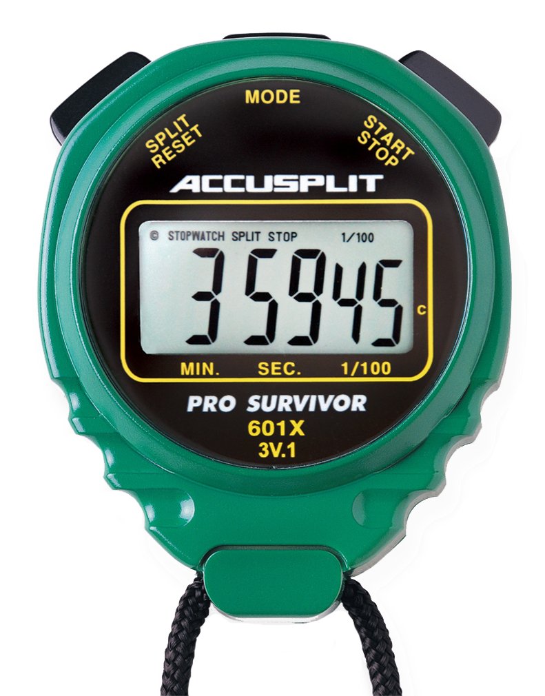 Accusplit Pro Survivor   A601X Stopwatch, Clock, Extra Large Display (Green)